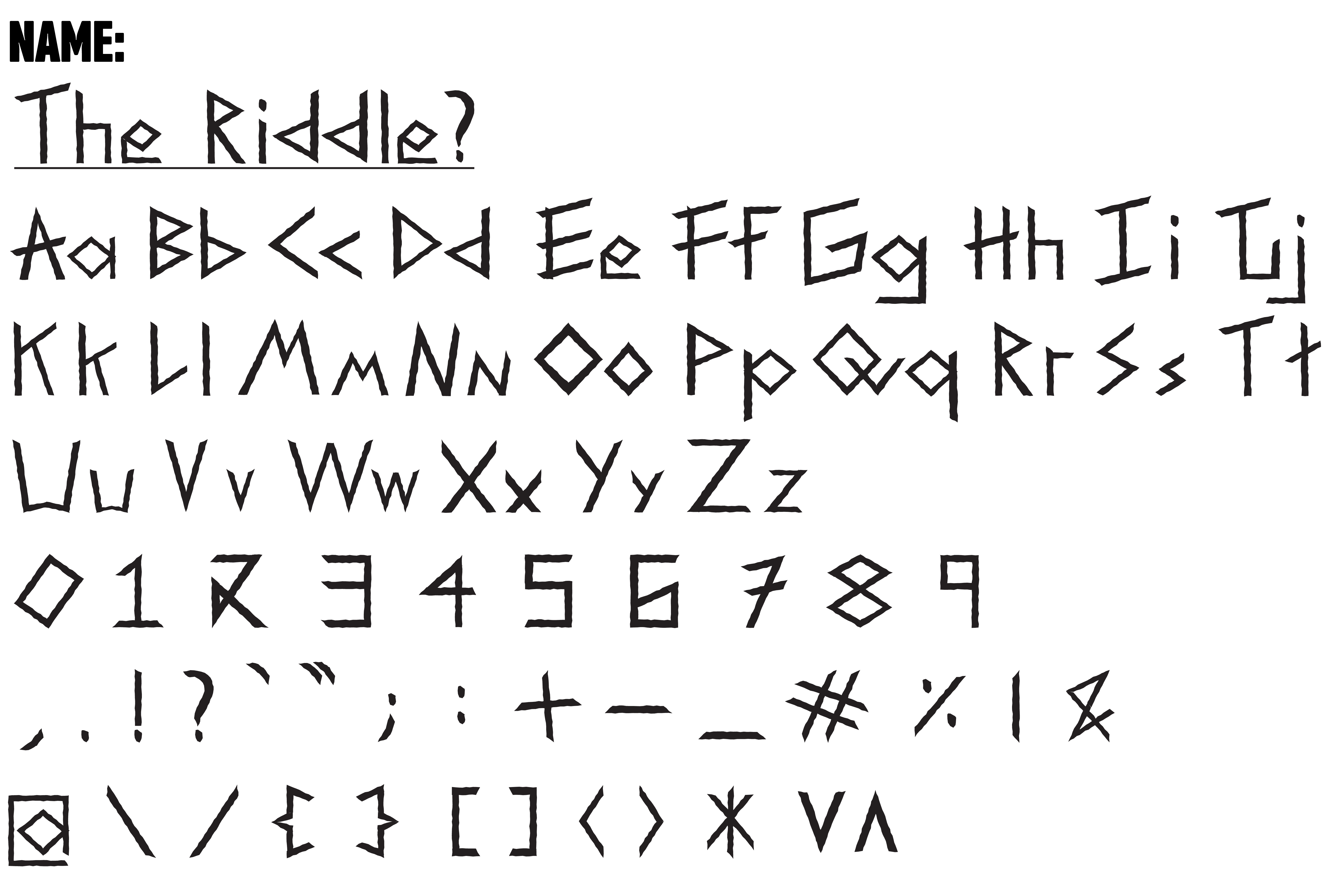 The Riddle Typeface